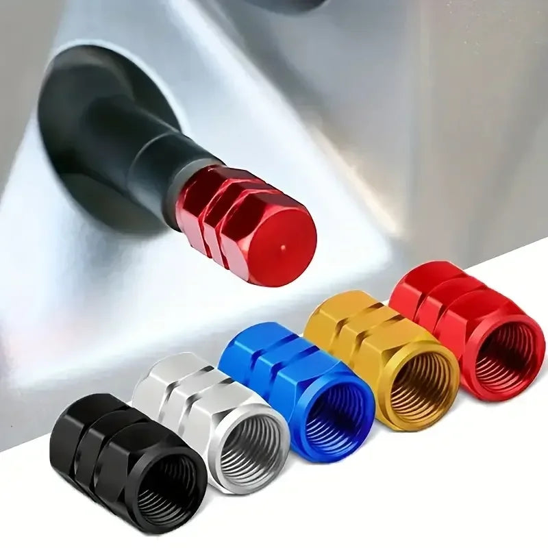 4Pcs Aluminum Tire Valve Caps