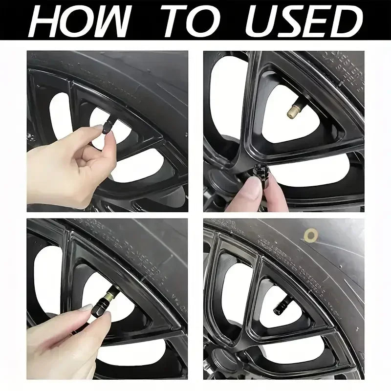 4Pcs Aluminum Tire Valve Caps