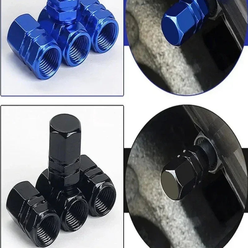 4Pcs Aluminum Tire Valve Caps