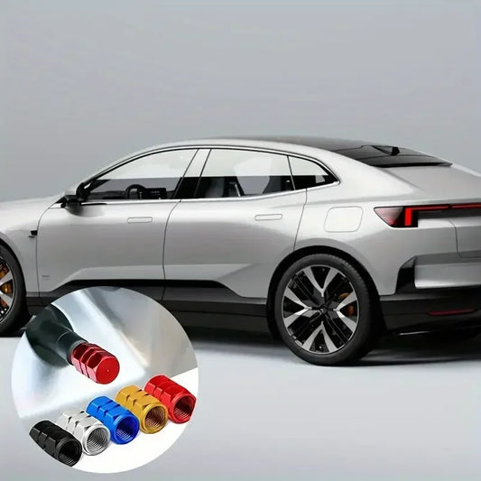 4Pcs Aluminum Tire Valve Caps