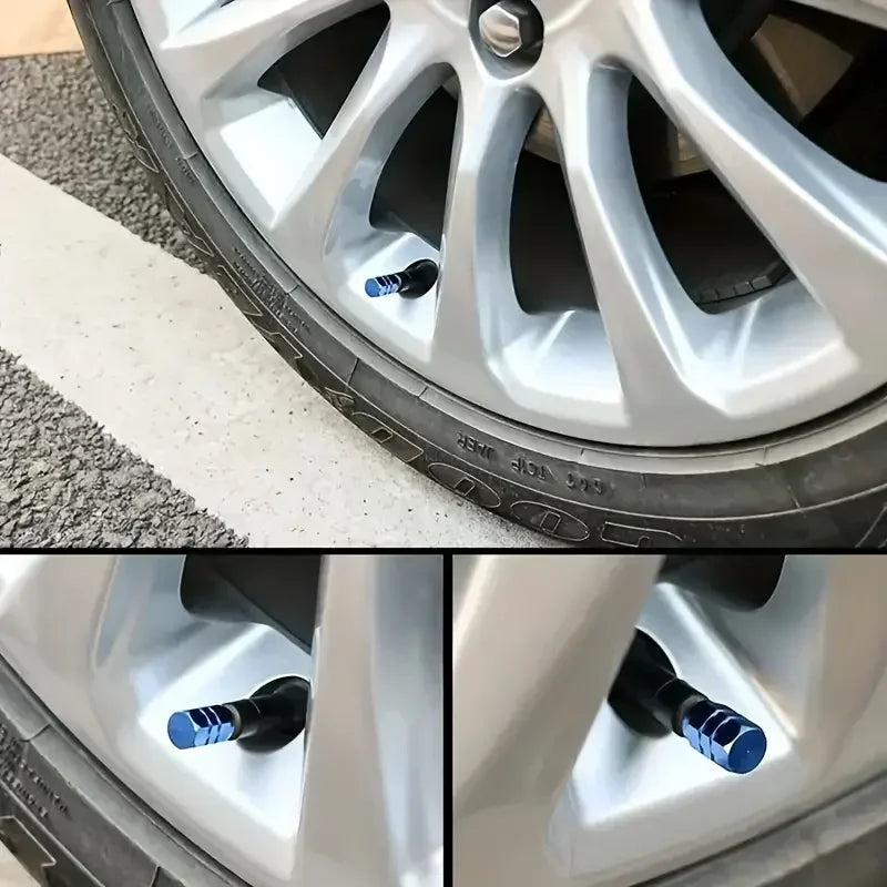 4Pcs Aluminum Tire Valve Caps