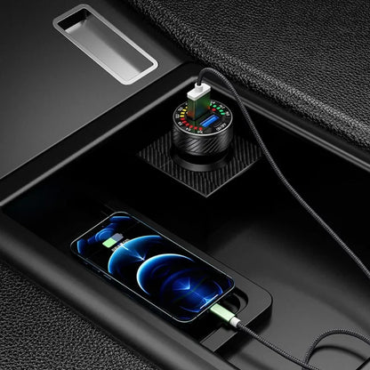 12/24V Dual USB Car Charger with voltmeter