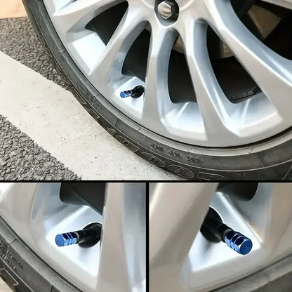4Pcs Aluminum Tire Valve Caps